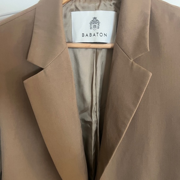 Babaton Camel Wool Coat XS - Picture 5 of 6